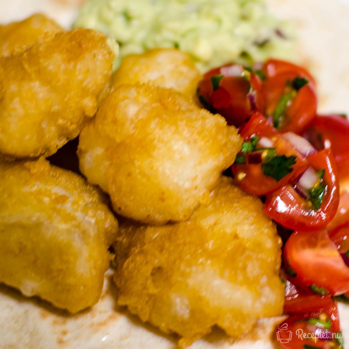 Bild på Krispig fish tacos med pico de gallo