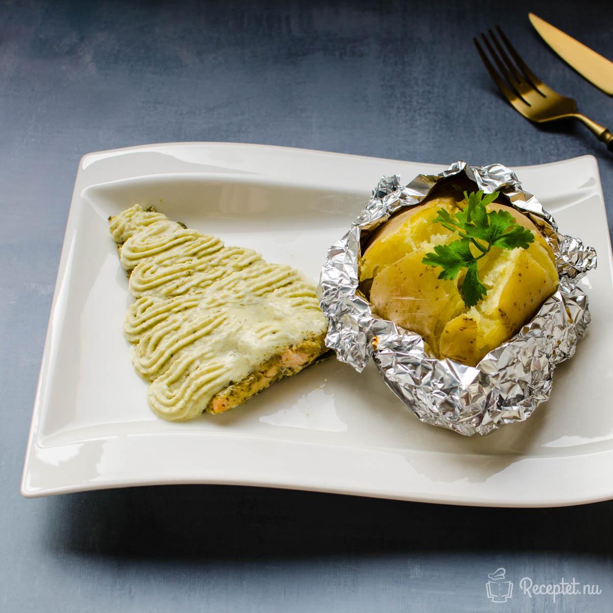 Bild på Ugnsbakad lax med pesto